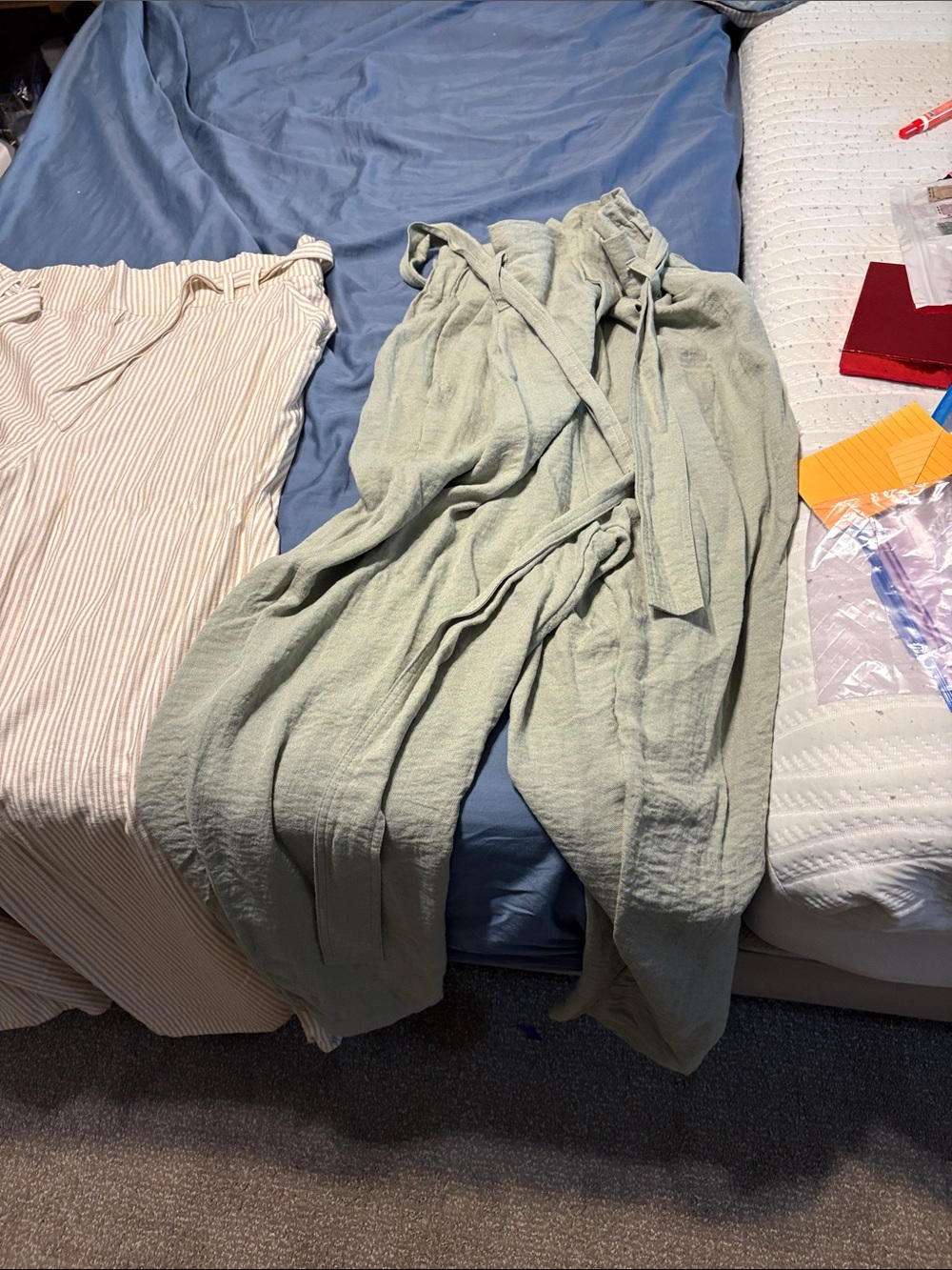 Striped Cream Pants/Maurice’s XL/a new day green  pants good condition large 2 - Picture 10 of 12